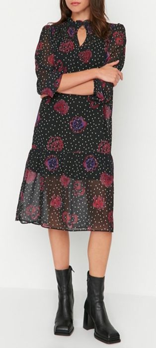 Trendyol Sukienka Damska Na Co Dzień Luźna,rozmiar-34