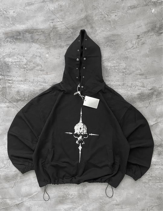 Худі Thug Club чорного кольору оверсайз.