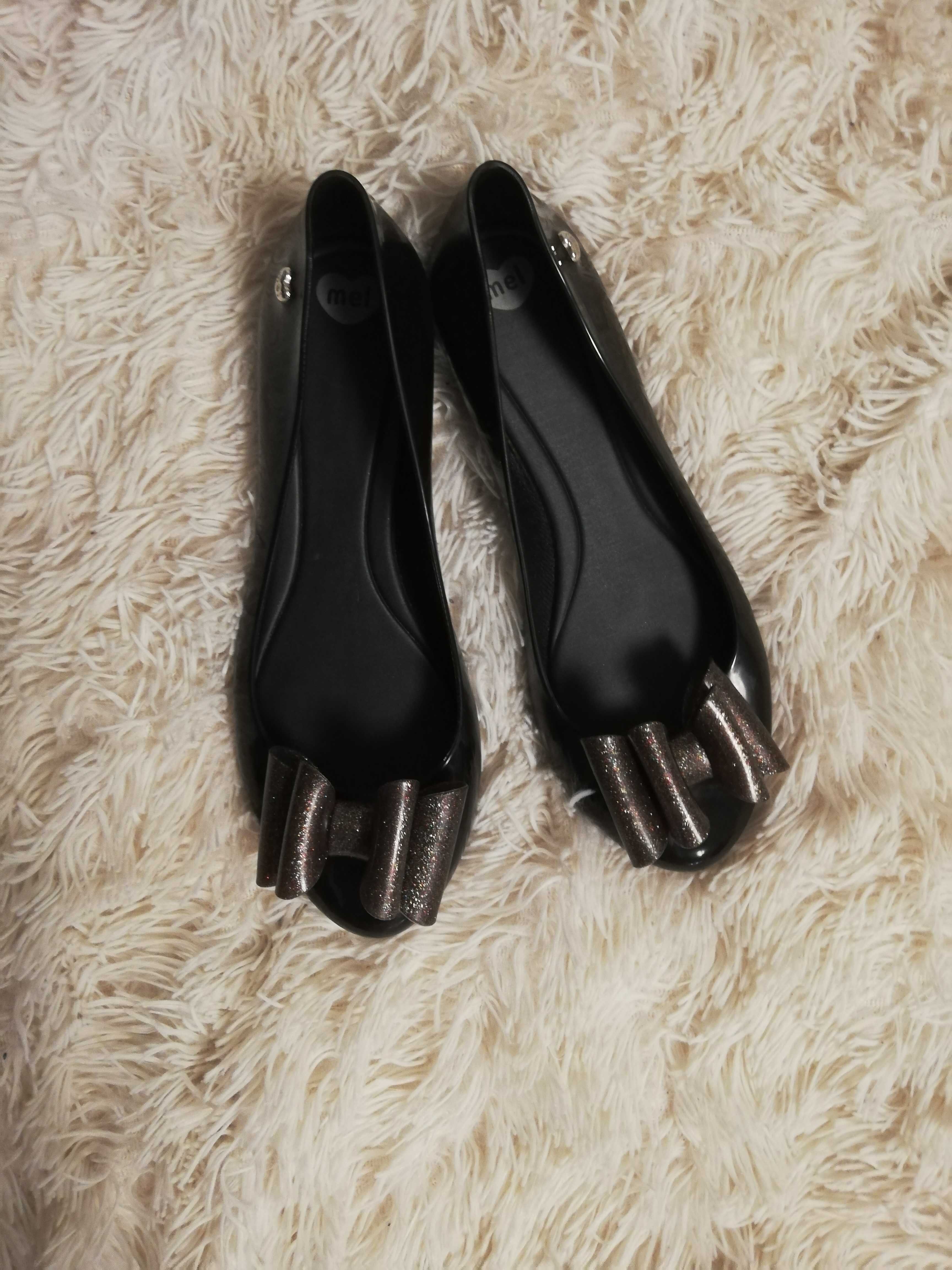 baleriny  Melissa 39 czarne z kokardą Mel by Melissa