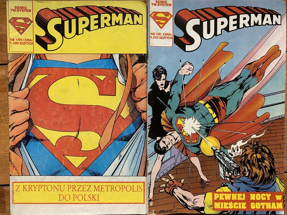 Komiksy Superman 1/90 i 1/91 TM-Semic