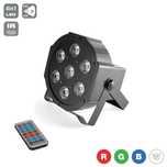 Reflektor PAR LED 7x10W RGBW Mix kolorów Strobo DMX + Pilot Dużo Rabat