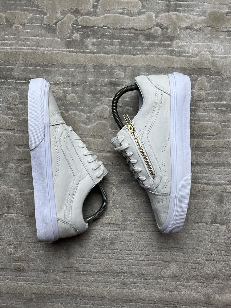 Vans old skool zip кросівки шкіряні ванс венс олд скул жіночі