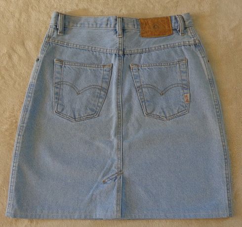 Spódnica dżinsowa mini 42 - jasnoniebieski dżins