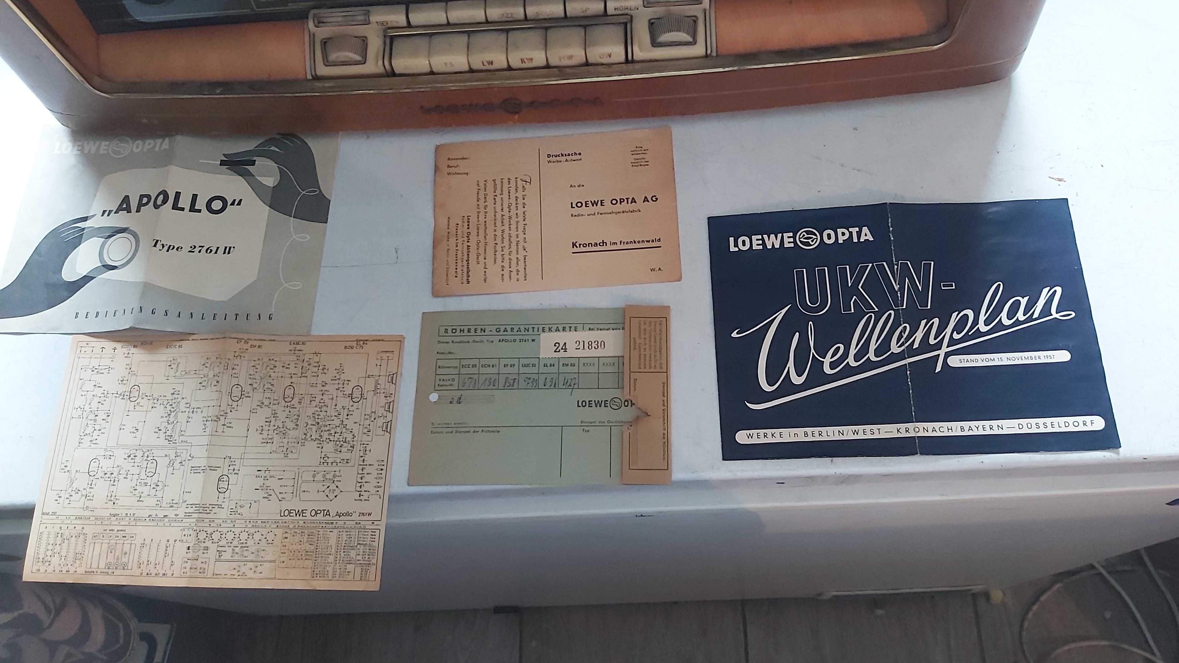 Radio lampowe Loewe Opta APOLLO zabytkowe stare antyk