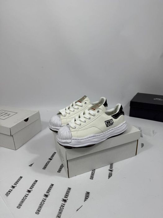 Кеди Maison Mihara Yasuhiro білі та чорні, михара кеды