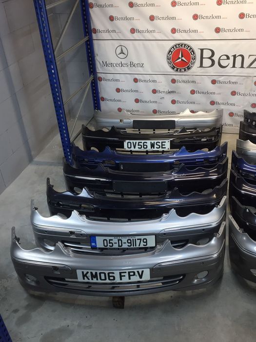 Бампер передній  Mercedes W203 передний +крюк заглушка решітка 208 211