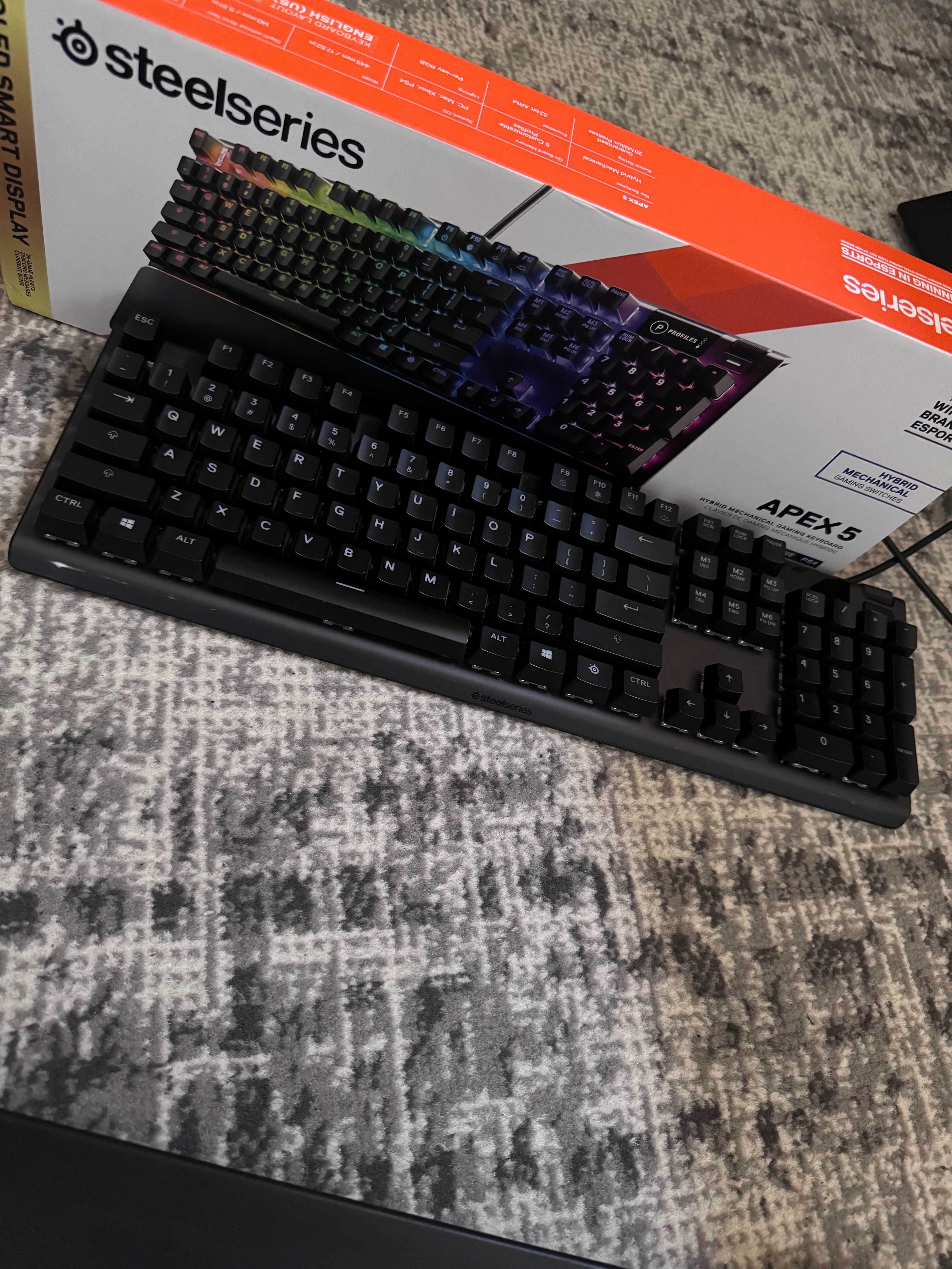 Klawiatura Gamingowa Apex 5 + dodatkowe świecące przyciski Steelseries