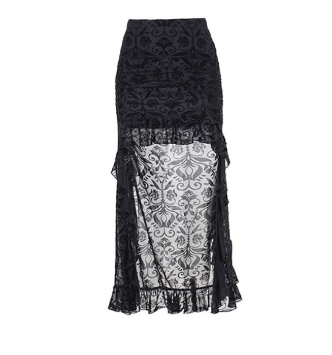 Спідниця mulllet skirt goth гранж dark academia