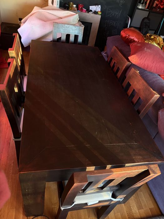 Mesa sala jantar wengue maciça