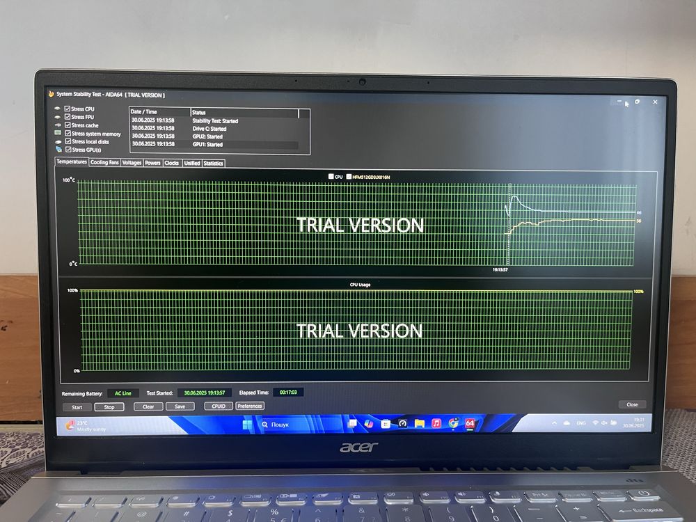 Acer Swift X14 Ryzen 7 5800U RTX 3050 Ti 16 GB SSD 512 GB