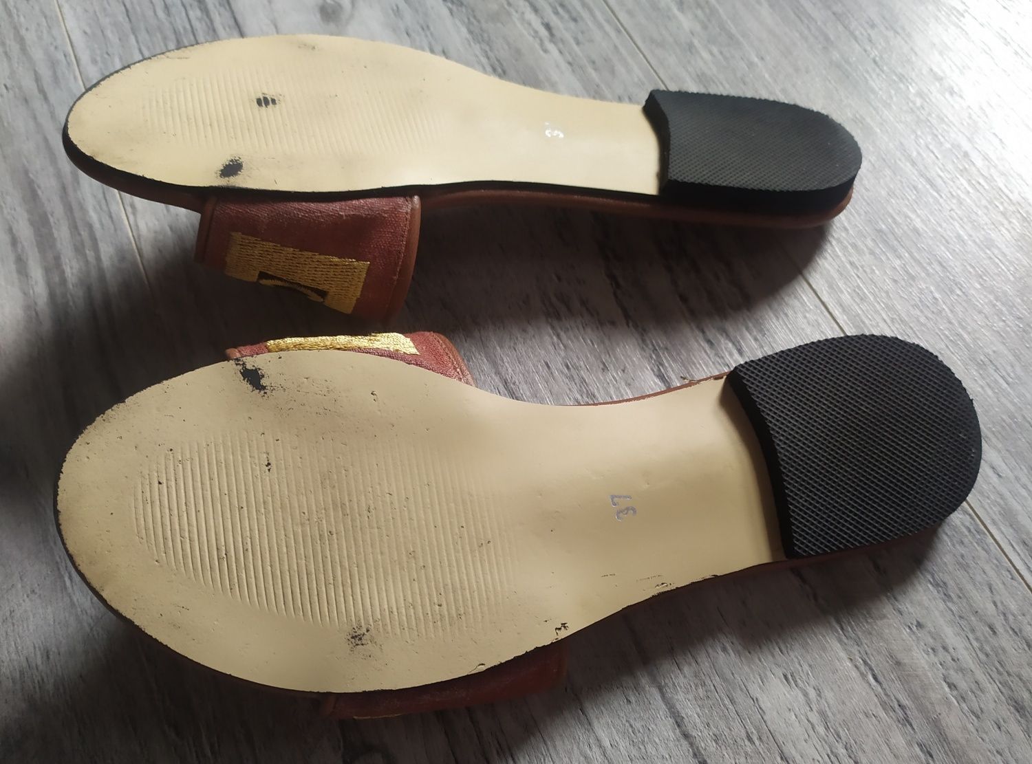 Klapki Dior/brązowe