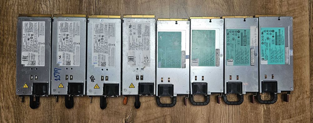 10 zasilaczy serwerowych HP/Delta 900W/1400W - uszkodzone