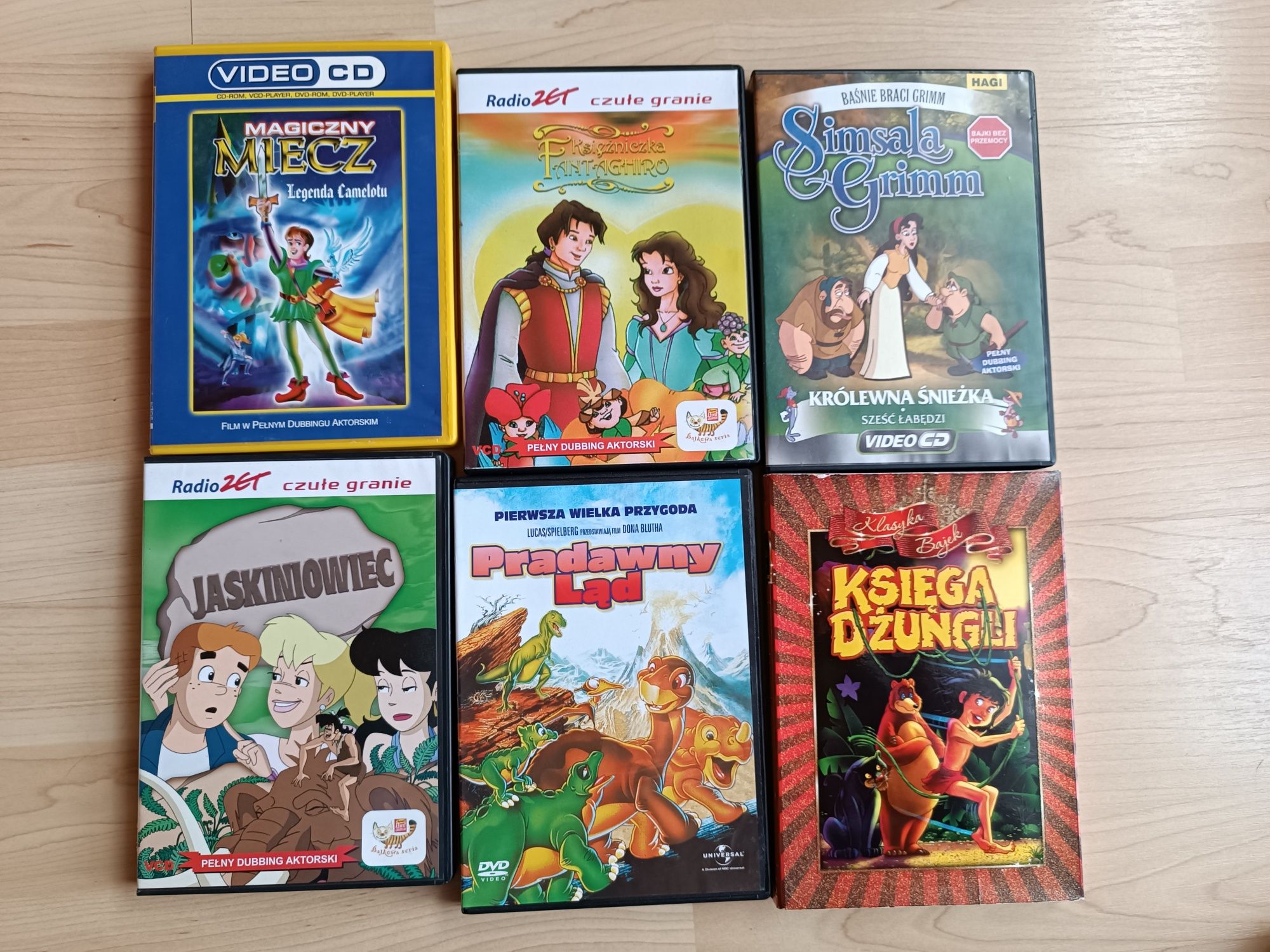 Bajki dla dzieci na dvd 6szt Disney i inne