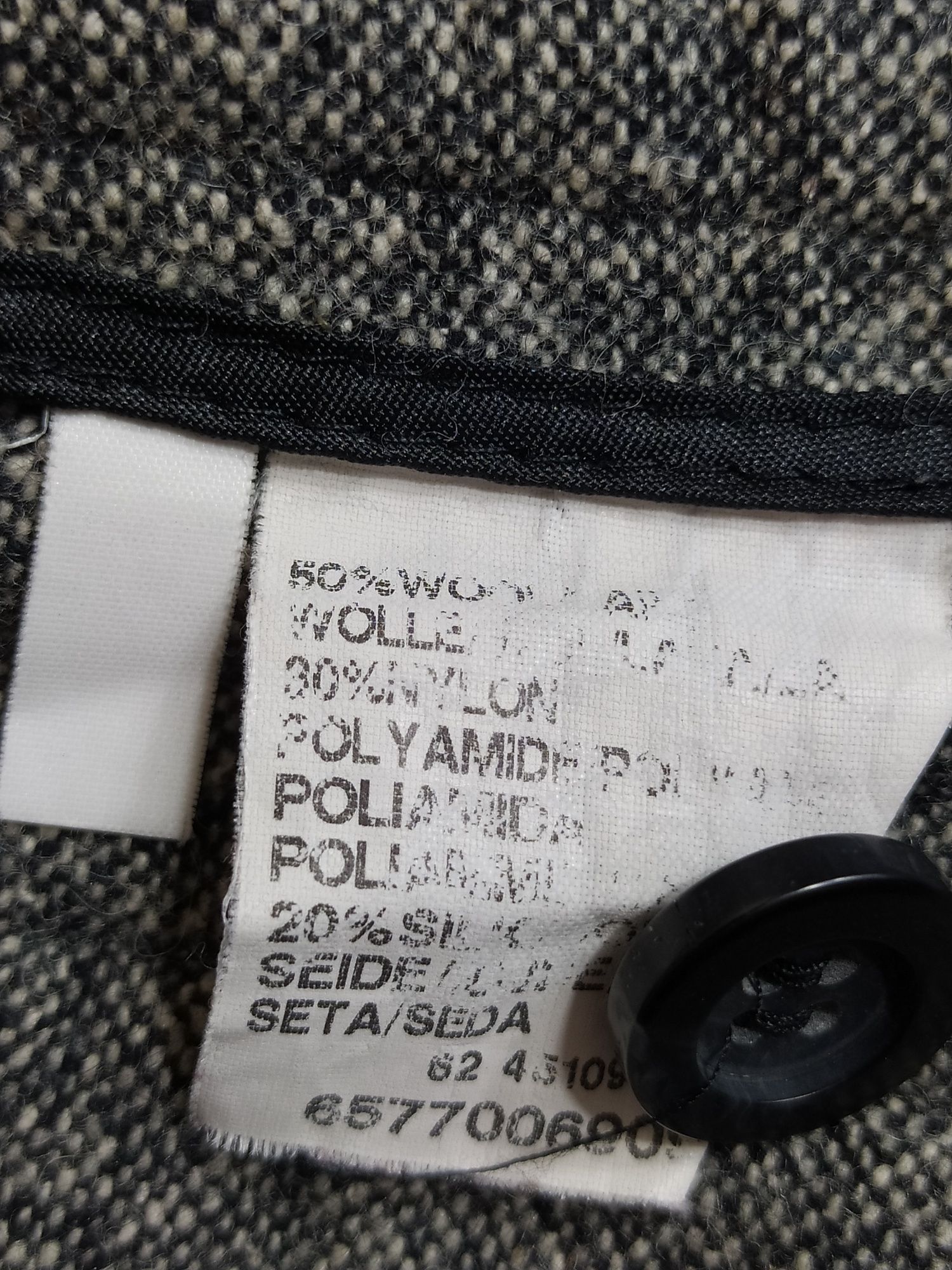 Wełniane jedwabne spodnie L