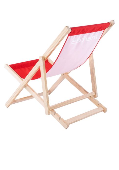 Leżak składany czerwony