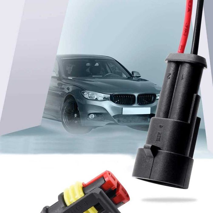 Conectores elétricos 2 pinos à prova de água - Kit 5 pares macho/fêmea
