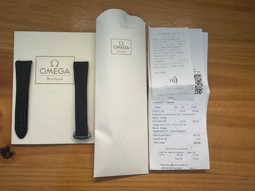 Rubber strap Omega Moonwatch Sapphire