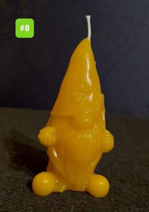 Свічка декоративна з бджолиного воску #8.