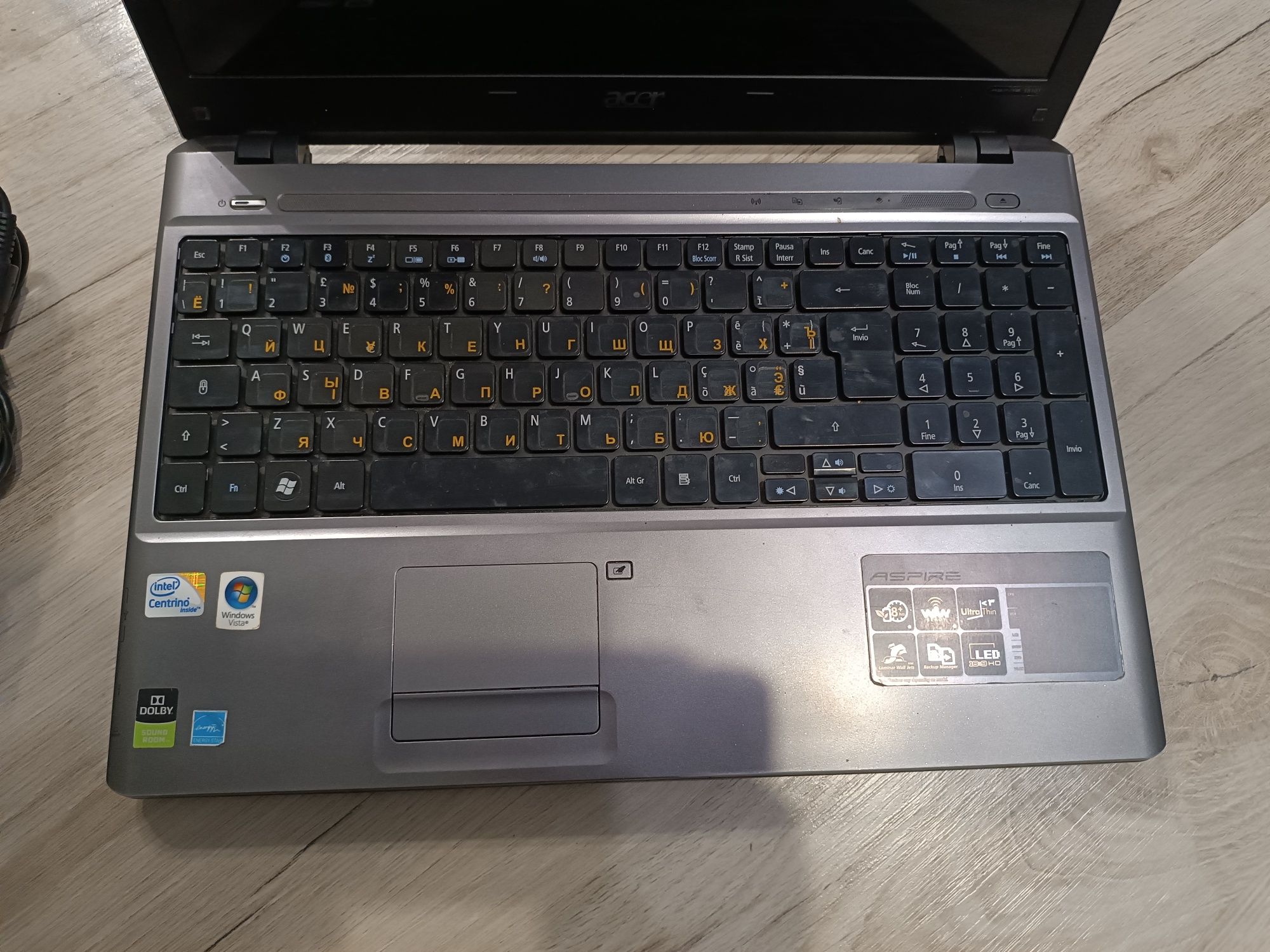 Ноутбук Acer 5810T по запчастинах
