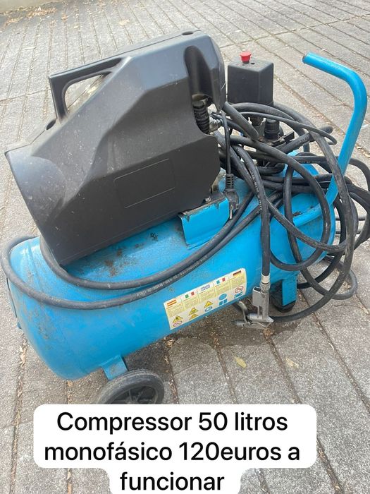 Compressor monofásico a funcionar bem com mangueira 120euros