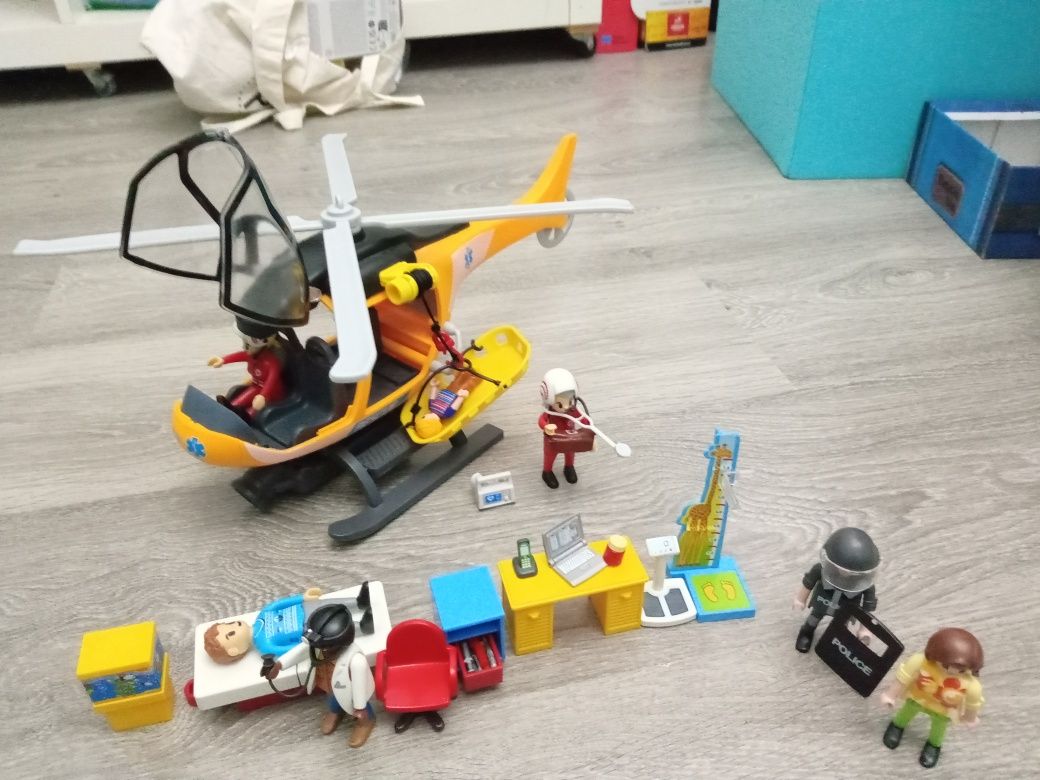 Brinquedos Salvamento, helicóptero Playmobil