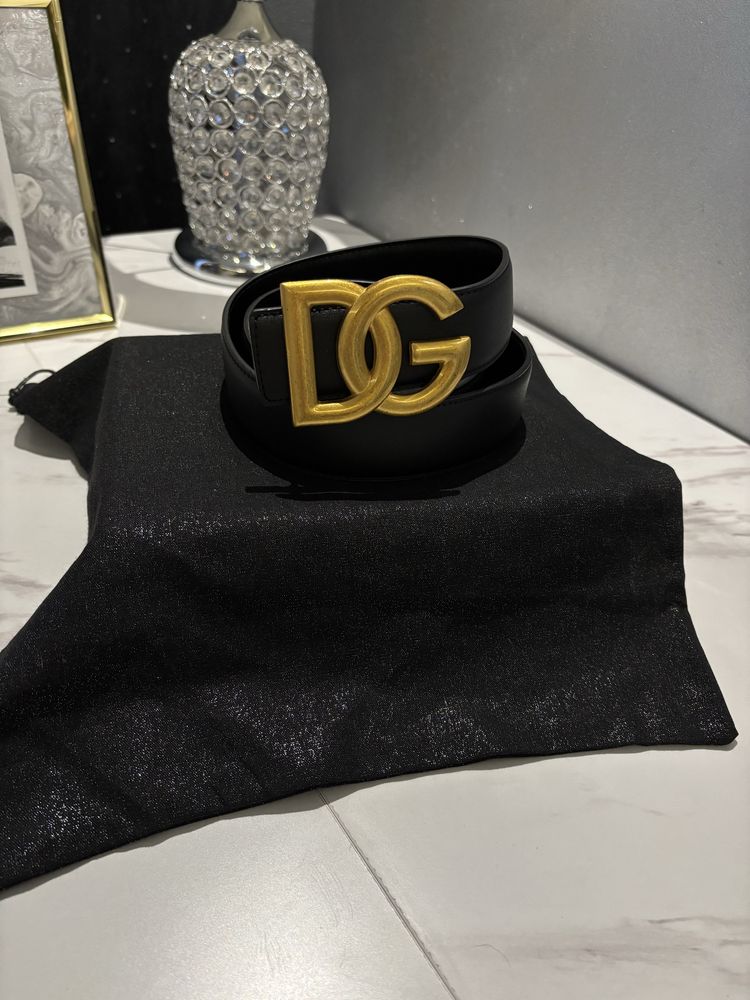 Pasek D&G skora naturalna
