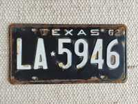 Tablica USA Texas oryginał okazja 1962 rok
