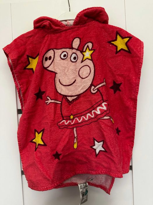Ręcznik kąpielowy poncho na basen plażę Świnka Peppa 115x50cm