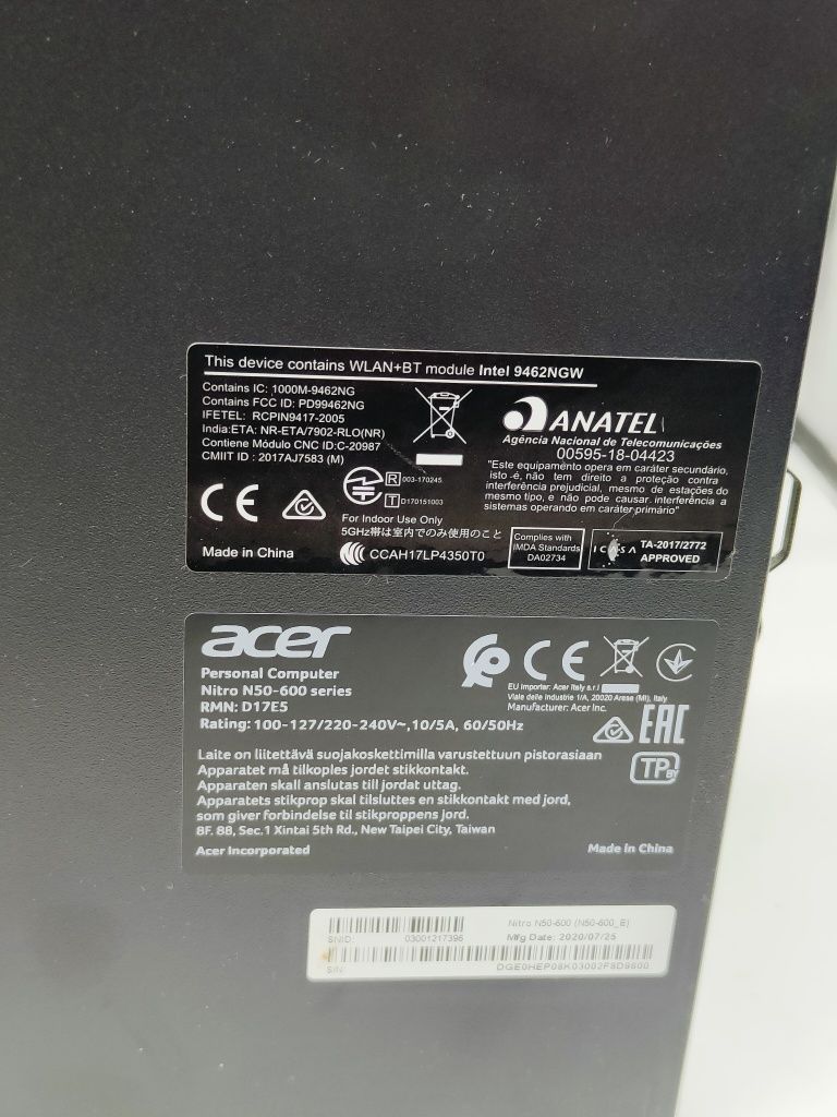 Komputer Acer Nitro N50-600 RTX 2060 intel i5 9400F