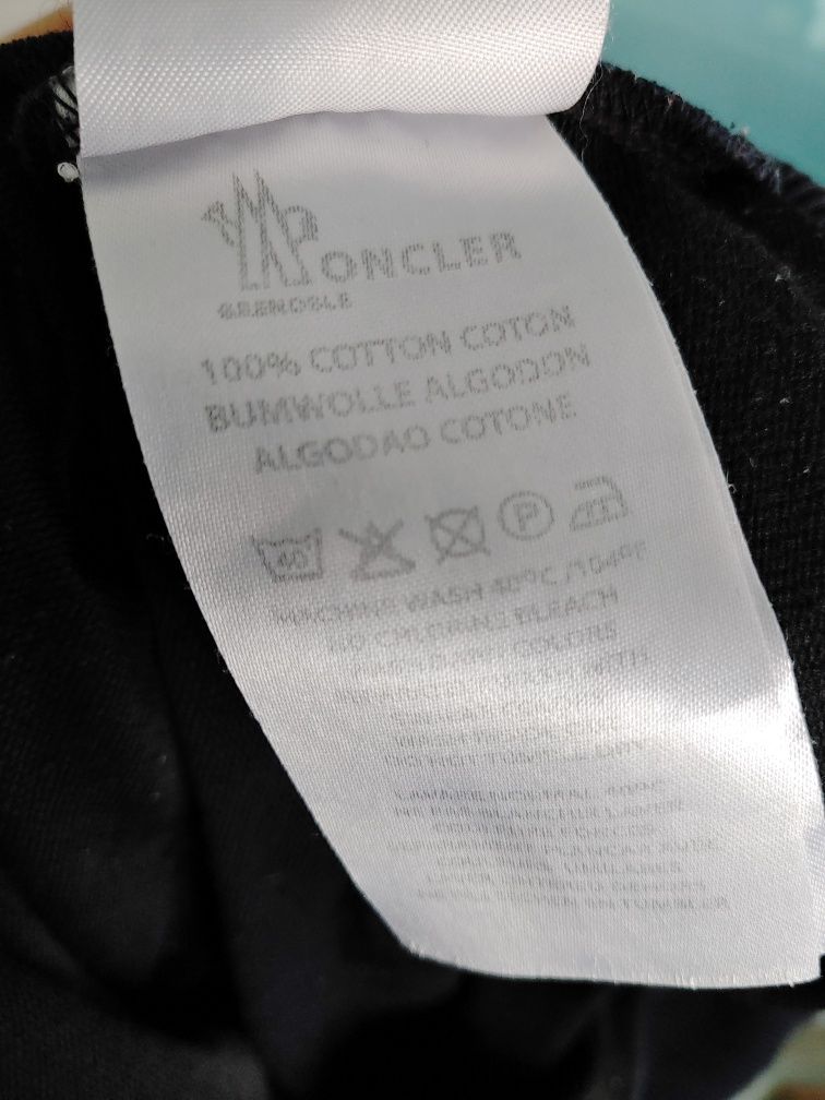 Granatowa ciemnoniebieska bluza 100% bawełna z napisem Moncler i logo