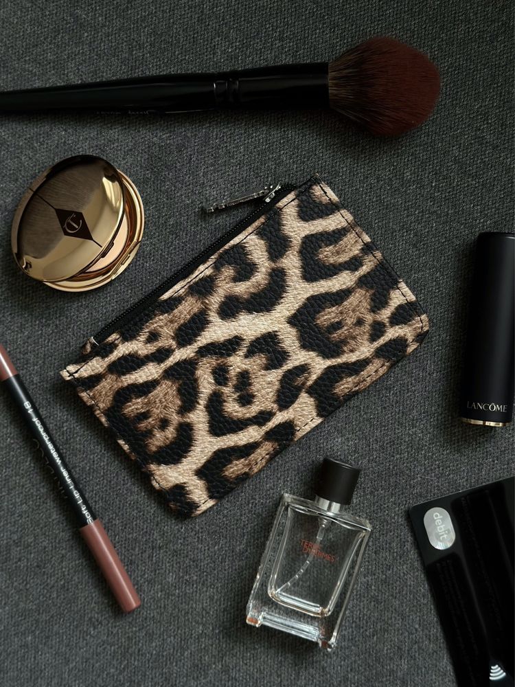 Etui cardholder kosmetyczka portfel panterka cętki tygrys leopard