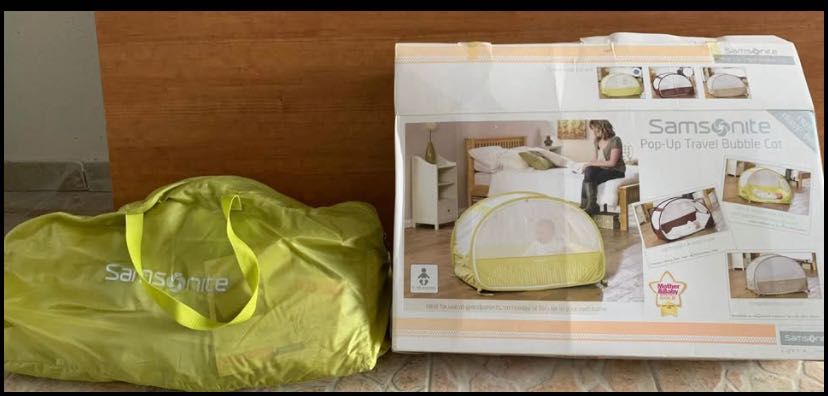 Tenda cama parque de viagem bebé com colchão da Samsonite