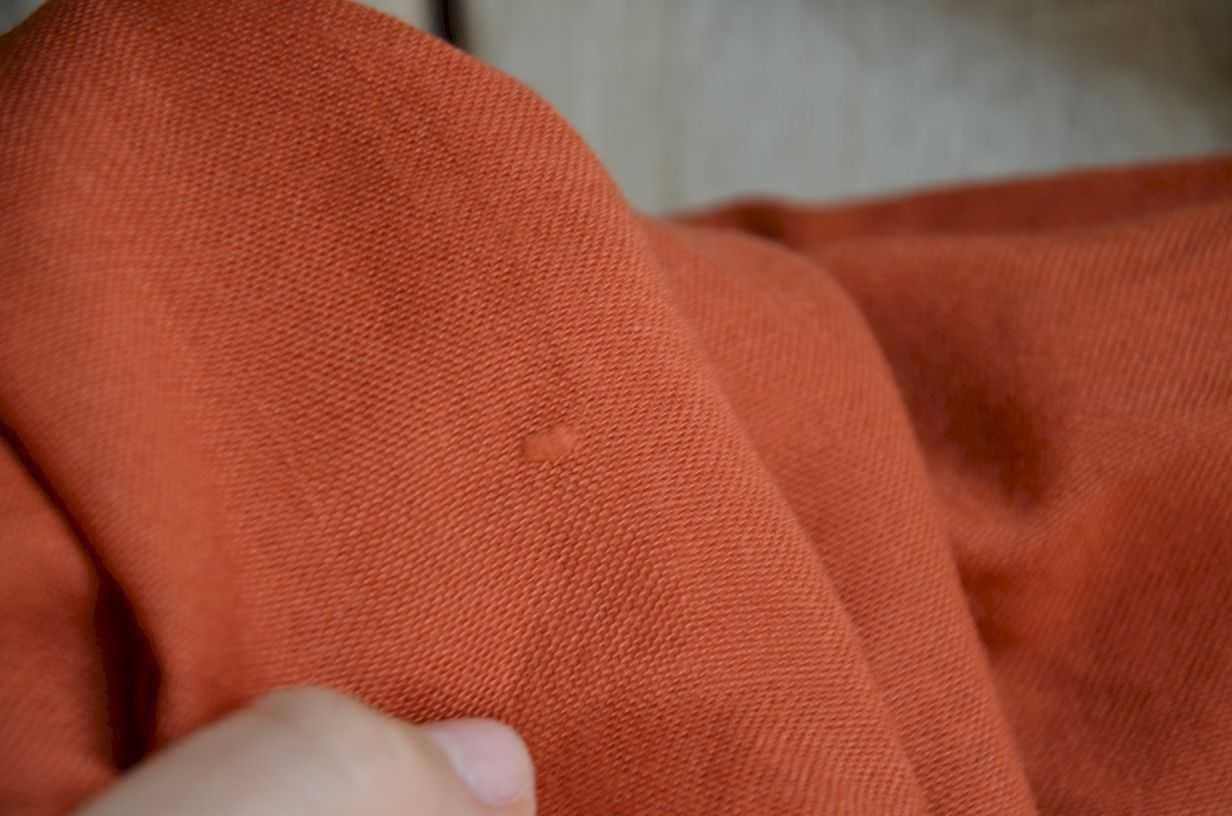 Szal pashmina pomarańczowy rudy ceglasty z frędzlami cienki