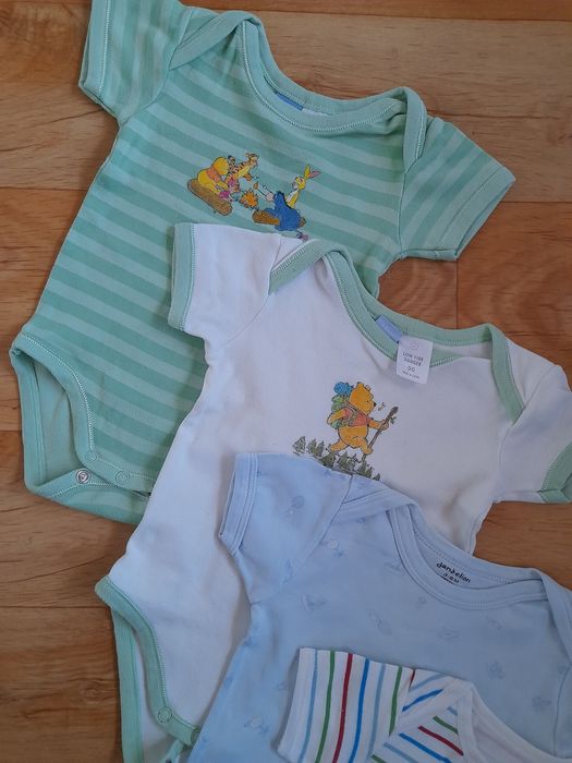 4pak body z krótkim rękawem r. 68
