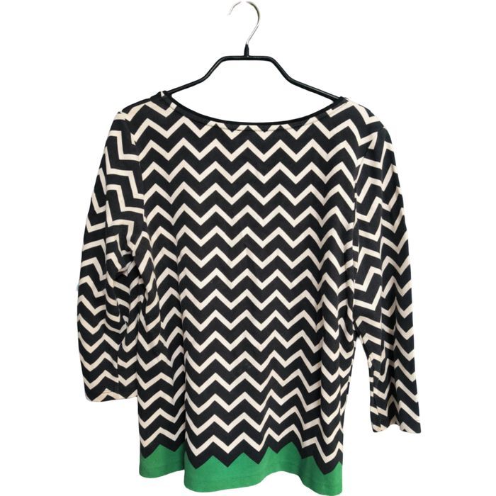 Street One Koszulka na Długi Rękaw Damska Wygodna Czarno Biała Roz 36