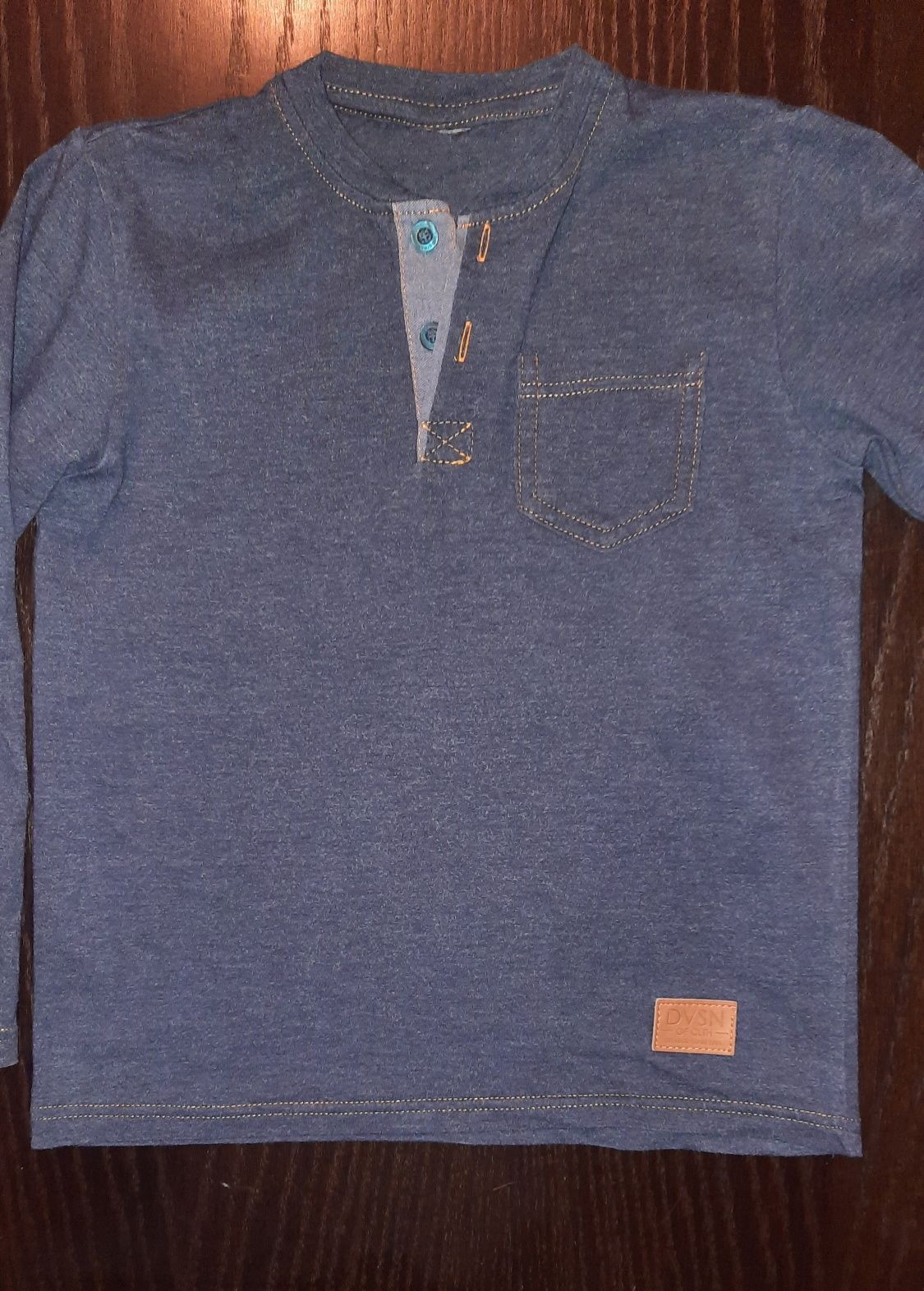 Bluzka z długim rękawem 116 cm kolor jeans
