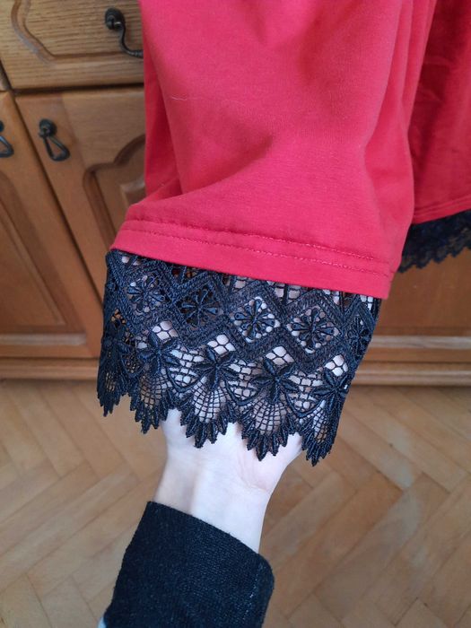 Sukienka czerwona  koronka Cinamoon