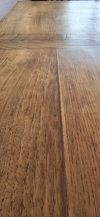 Mesa em Freixo maciço restaurada de raiz