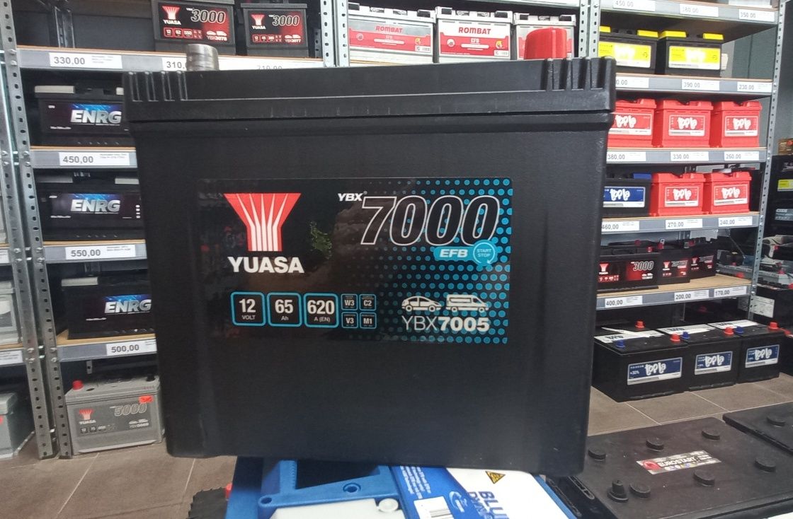 Akumulator Yuasa YBX7005 12V 65AH 620A nowy start/stop