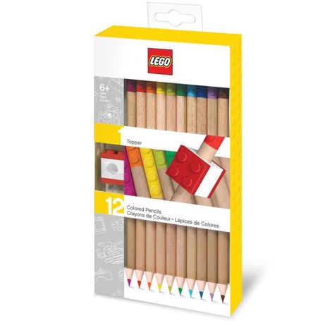 Набор из 12 цветных карандашей IQ LEGO® 2.0 с насадкой Brick (52064)