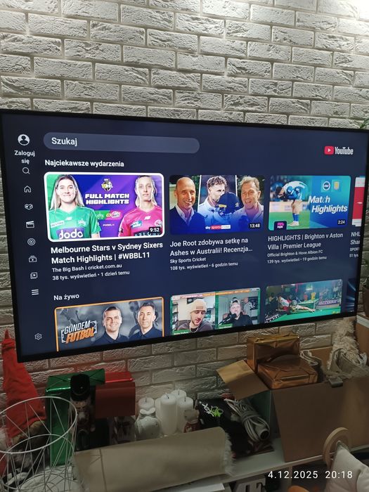 Telewizor 65 cali smart tv YouTube Netflix