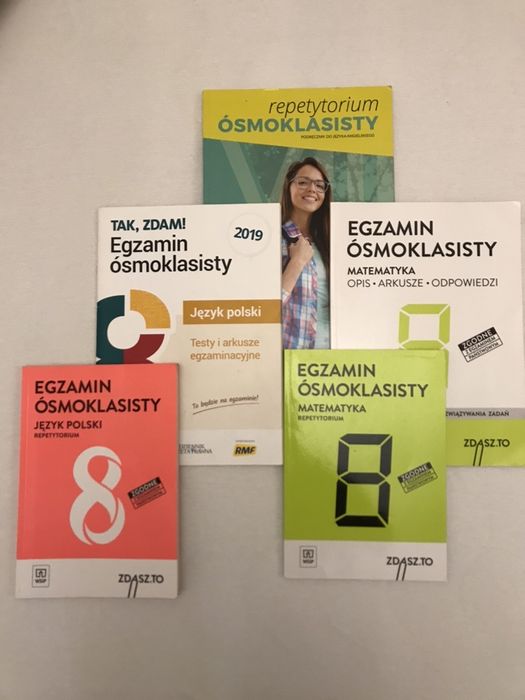 Egzamin ósmoklasisty polski, angielski, matematyka.
