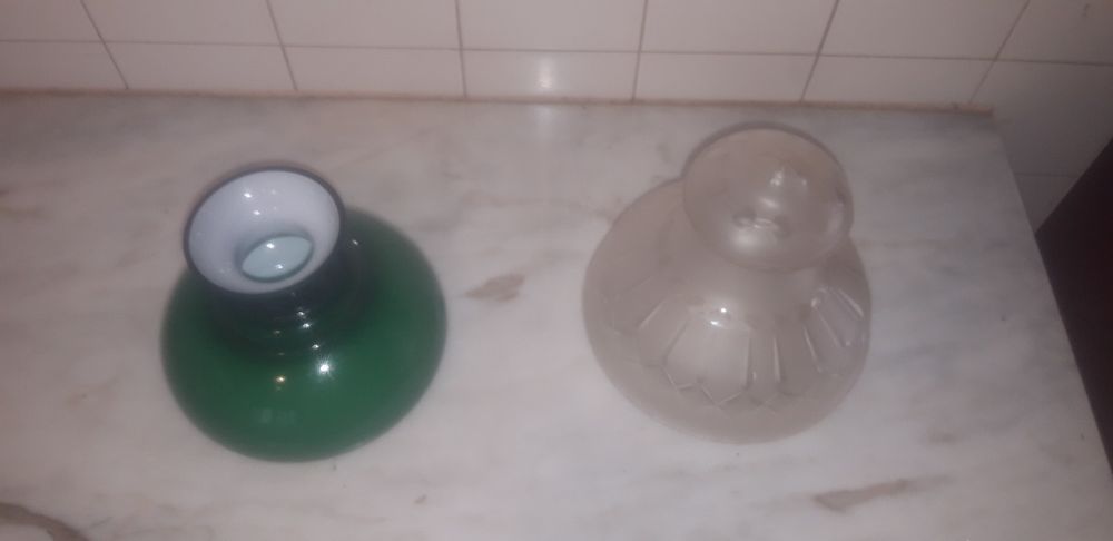 Conjunto de 2 Abajours de Candeeiros Antigos