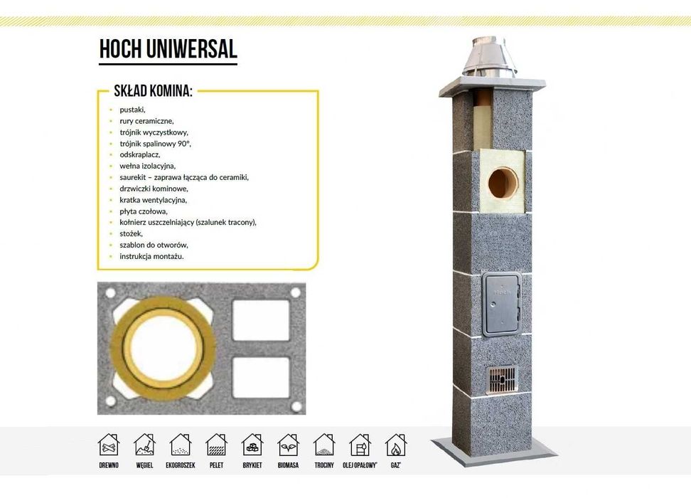 Komin Uniwersal fi200 7m | 2x wentylacja | 2690,00 zł | DOSTAWA GRATIS