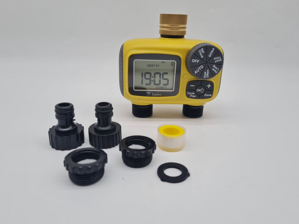 Dwuportowy timer nawadniania TRJZWA z wyświetlaczem LCD
