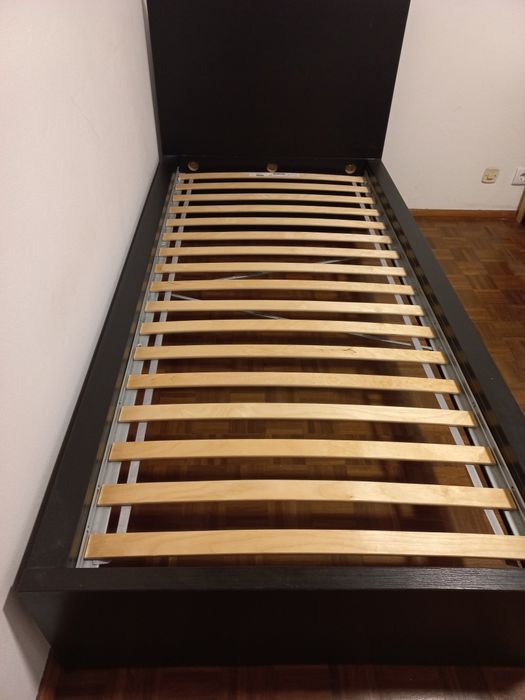 cama malm 90×200 + colchão