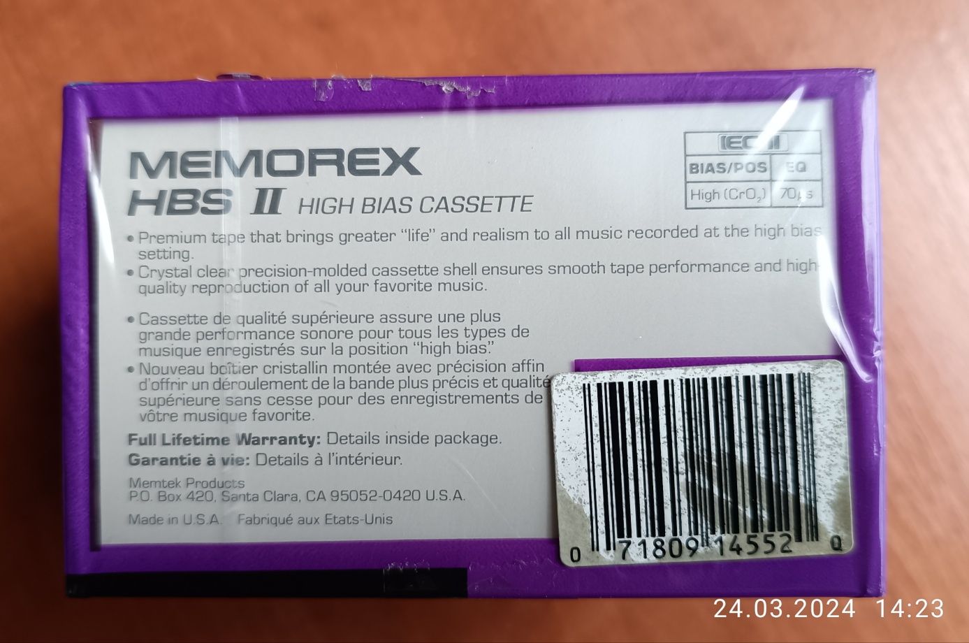 Kasety magnetofonowe MEMOREX HBSII 90