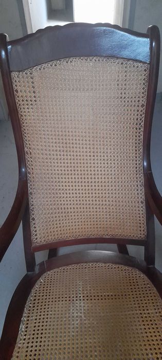 Cadeira de Baloiço em palhinha