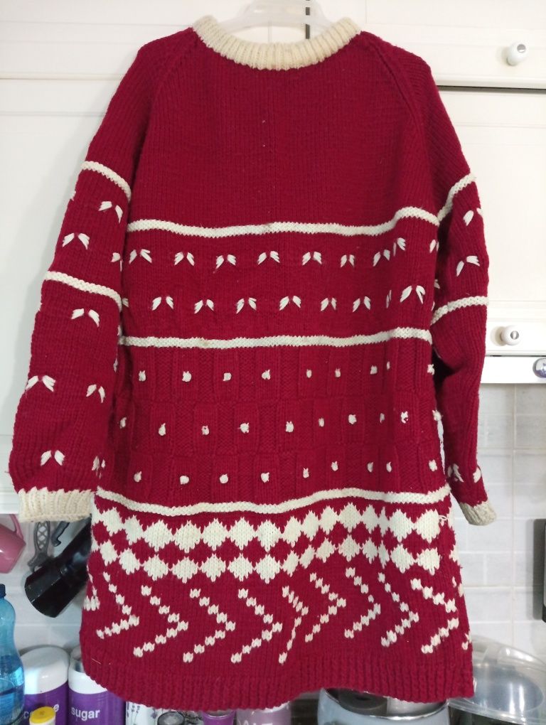 Długi sweter góralski xl Hans made