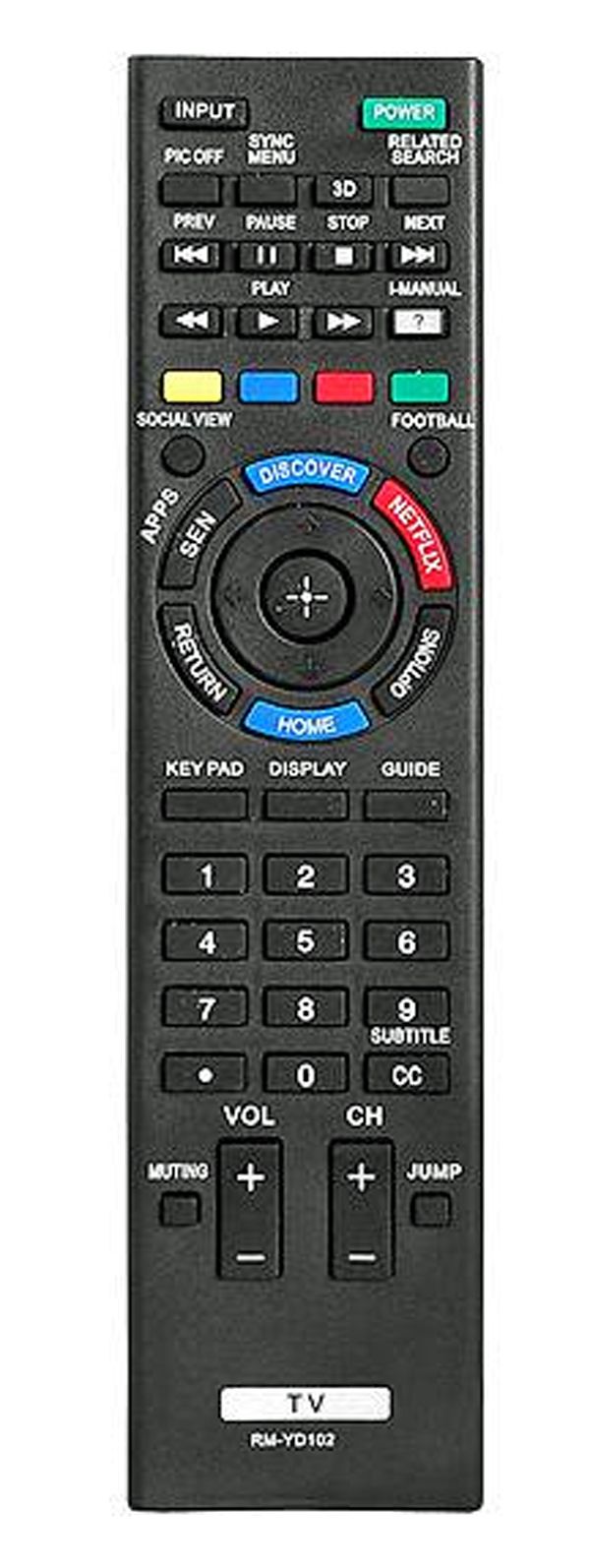 Pilot Do Tv Lcd/Led Sony Rm-Ed058(Rm-Yd102)